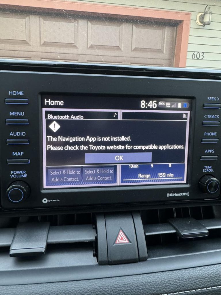 How to Fix Toyota Rav4 Navigation App Not Installed